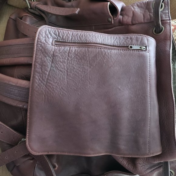 **SOLD**Ellington Heavy Duty Dark Brown Leather Unisex Backpack - Picture 7 of 9